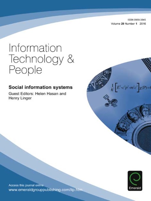 Kápumynd af Information Technology & People, Volume 29, Number 1